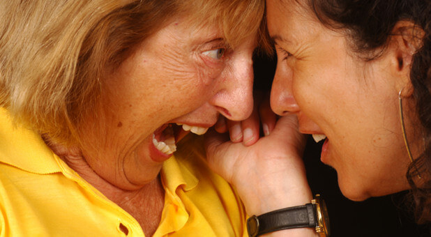 mom and adult daughter