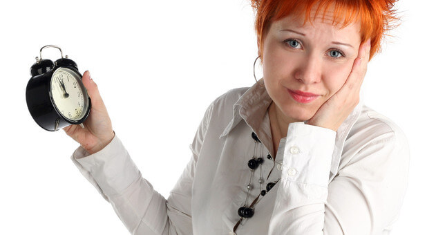 woman with clock