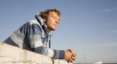 Man praying.