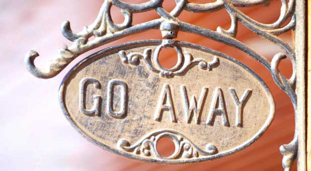 Go Away Sign