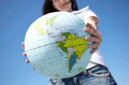 woman-world-globe