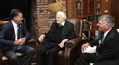 Mitt Romney, Billy Graham, Franklin Graham