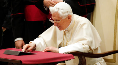 Pope sends first tweet