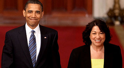 Barack Obama and Sonia Sotomayor