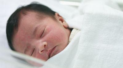 sleeping newborn baby