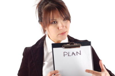woman creating a plan