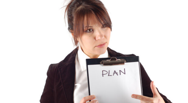 woman creating a plan