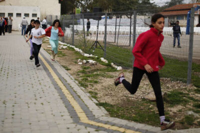 Israeli kids running