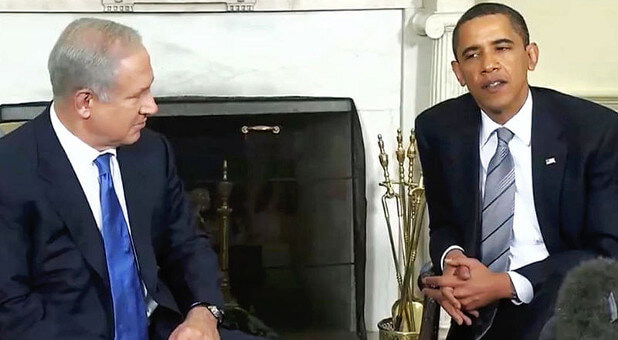 Israeli Prime Minister Benjamin Netanyahu (l) and U.S. President Barack Obama