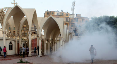 Coptic christians clash with Muslims in Cairo