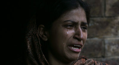 Pakistani Christian woman cires