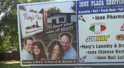 King's View Assembly of God billboard