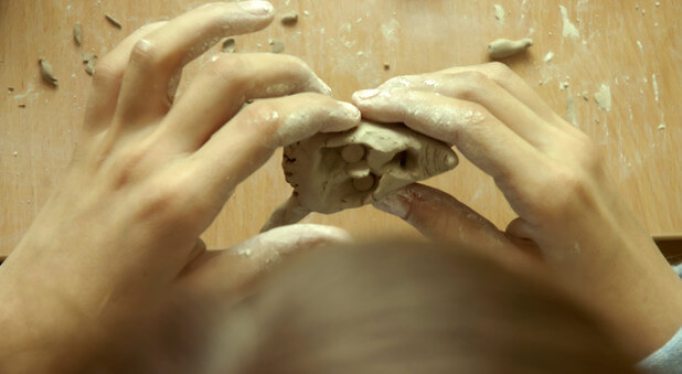 hands on clay