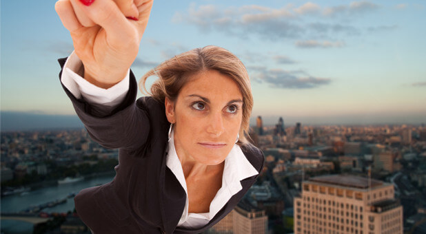 woman flying superhero