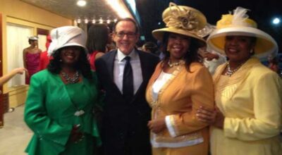 With Steve Strang, members of the Crowns cast include, from left, Stephanie Williams, Jevon Bolden and Brenda Davis.