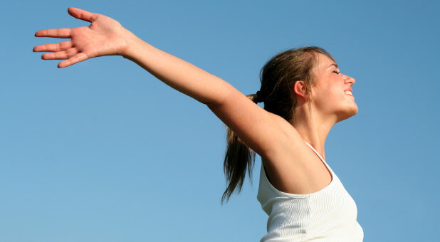 woman stretching