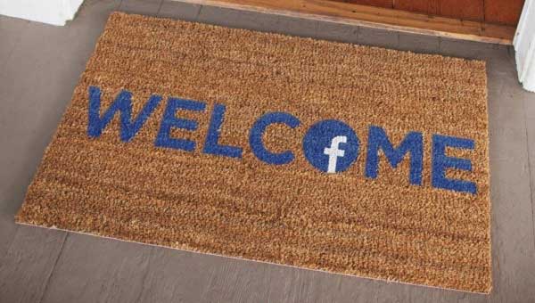 Facebook welcome mat