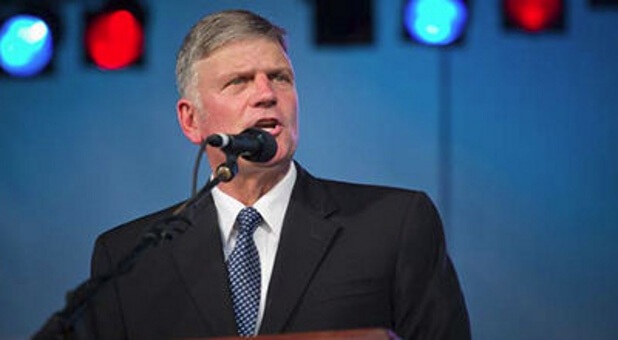 Franklin Graham at the podium