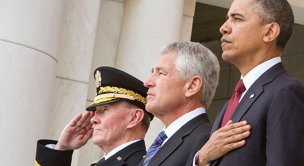 Martin E. Dempsey, Chuck Hagel, Barack Obama