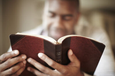 Man reading Bible