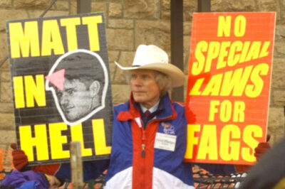 Fred Phelps, shown here in 1999 in Laramie, Wyo., did not represent Christ or His teachings with his hate speech.