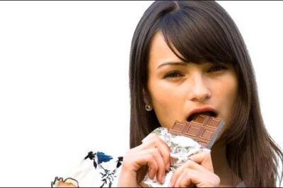 girl eating chocolate