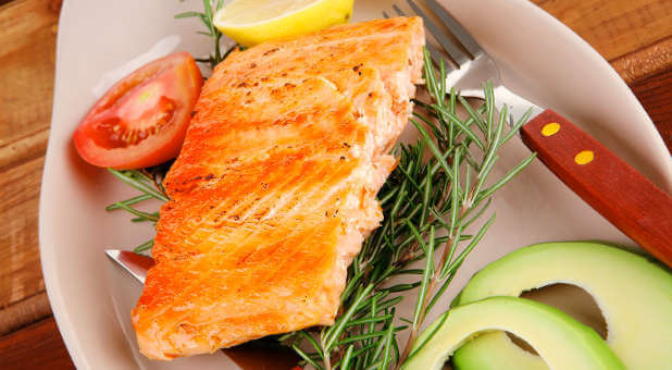 Roast salmon