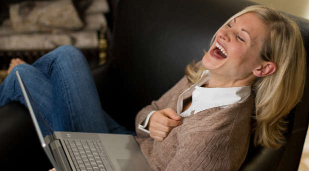 Woman laughing