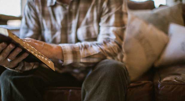 Man reading Bible