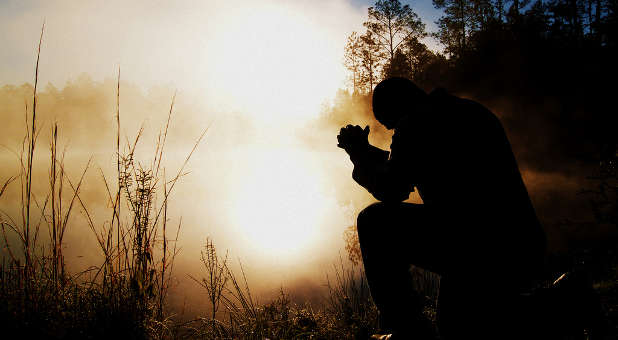 man praying
