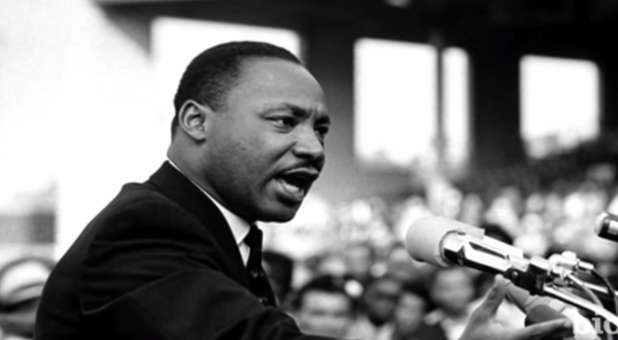 Martin Luther King Jr. giving a speech