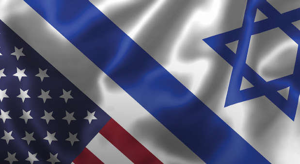 Israel and American flags