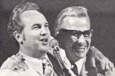 Larry Christenson (l) and Charles Simpson at the Charismatic Renewal in 1977.