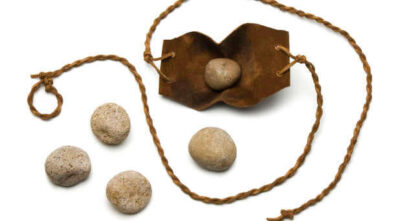 slingshot and stones