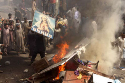 The GSA is helping to fight Christian persecution worldwide, such as this scene in Pakistan.