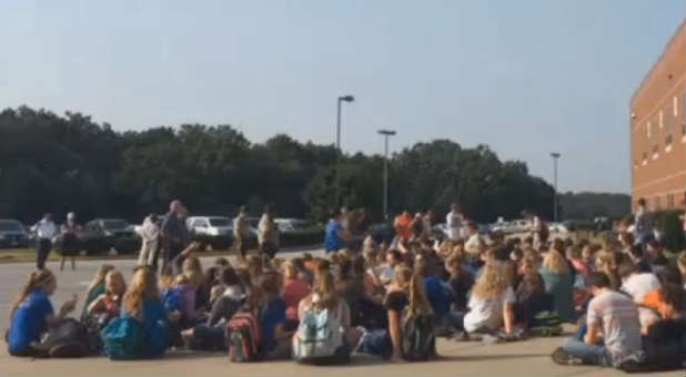 Hillsboro High School's student walked out in protest.