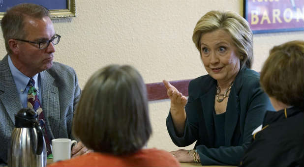 Hillary Clinton says she's going to be nicer to the press ... because the Bible says so.