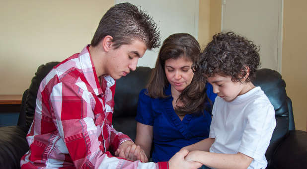 Children in prayer