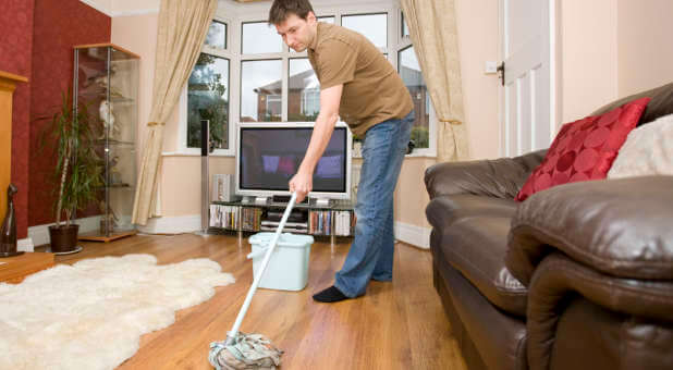 When is the last time you helped your wife by cleaning the house?