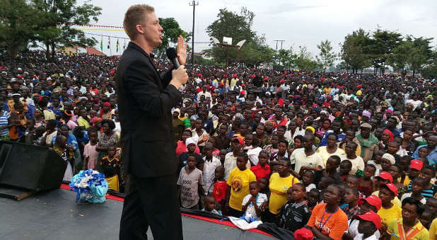 Evangelist Chris Mikkelson has preached the gospel around the globe.