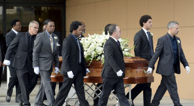 Natalie Cole's funeral procession.