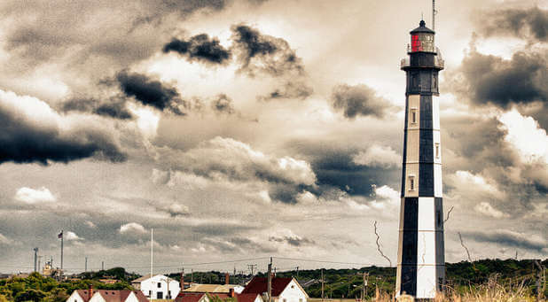 A lighthouse at Cape Henry in Virginia.