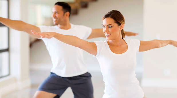 Exercising together will not only help keep your bodies fit but your marriage as well.