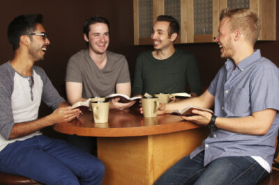 Spiritually happy men most likely belong to a small group.