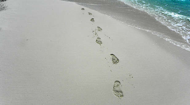 Footprints in the sand