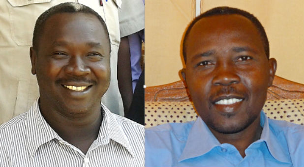 Pastors Kuwa Shamal (left) and Hassan Taour are among four Christians on trial for claims Christians are persecuted in Sudan.