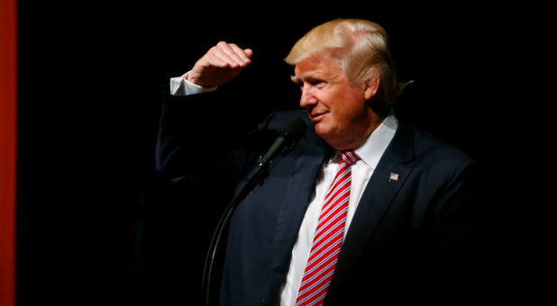 Republican U.S. Presidential nominee Donald Trump attends a campaign event