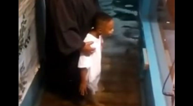 Jordan Warrick decided to baptize himself when the pastor took too long.