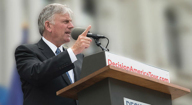 Franklin Graham on his Decision America tour.