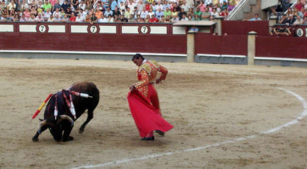 Like Satan, bullfighters rely on distraction.